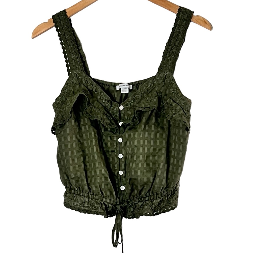 American Eagle Outfitters Olive Crop Top